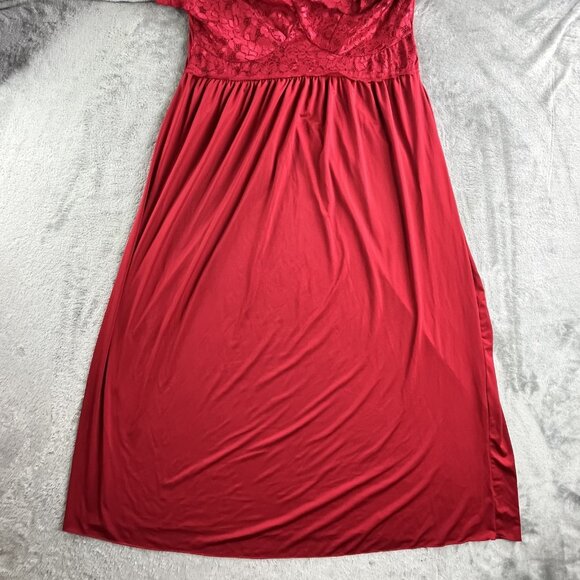 Amoureuse Dress Womens Medium Lace Short Sleeve V Neck Empire Maxi Gown Elegant - Picture 5 of 9